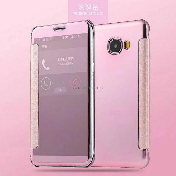 Baru Flip Smart Mirror Samsung C9 Pro Autolock Case Cover Miror Ready Stock