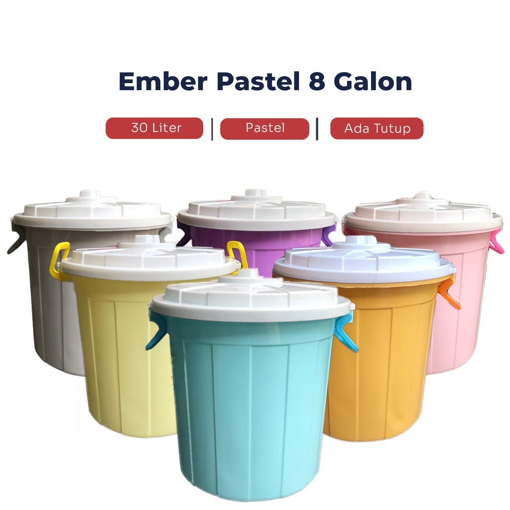 HARGA PABRIK - Ember Plastik dengan Tutup - Kapasitas 8 Galon atau 30 Liter