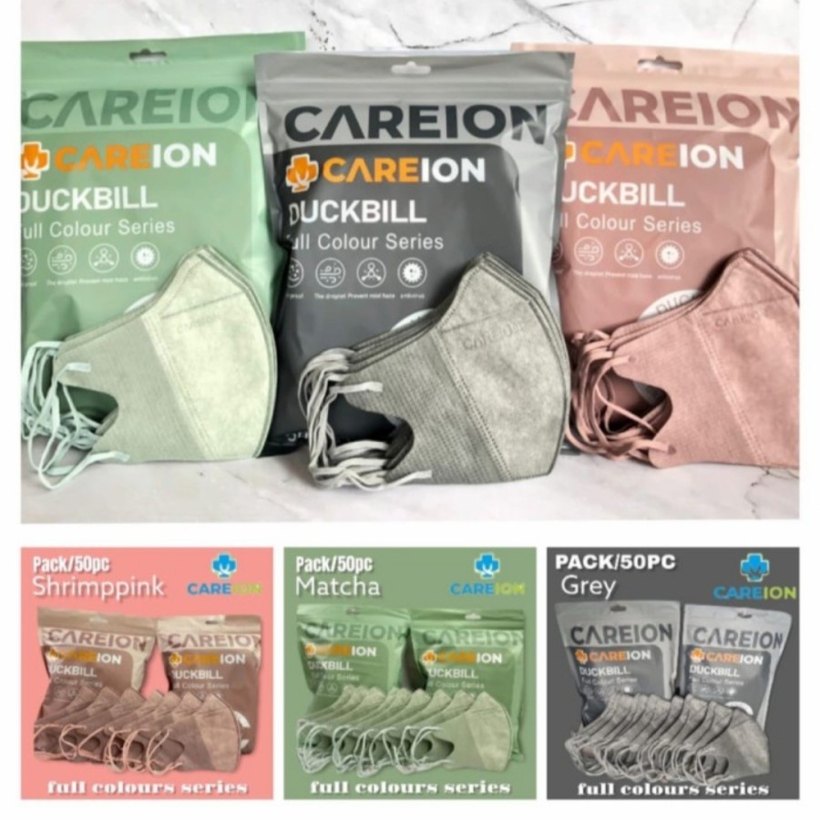 MASKER CAREION DUCKBILL EMBOS FULL COLOUR SERIES ISI 50PC MASKER DUCK BILL CAREION FACE MASK 3PLY EMBOS - DUCK FULL EMBOS ISI 50PC