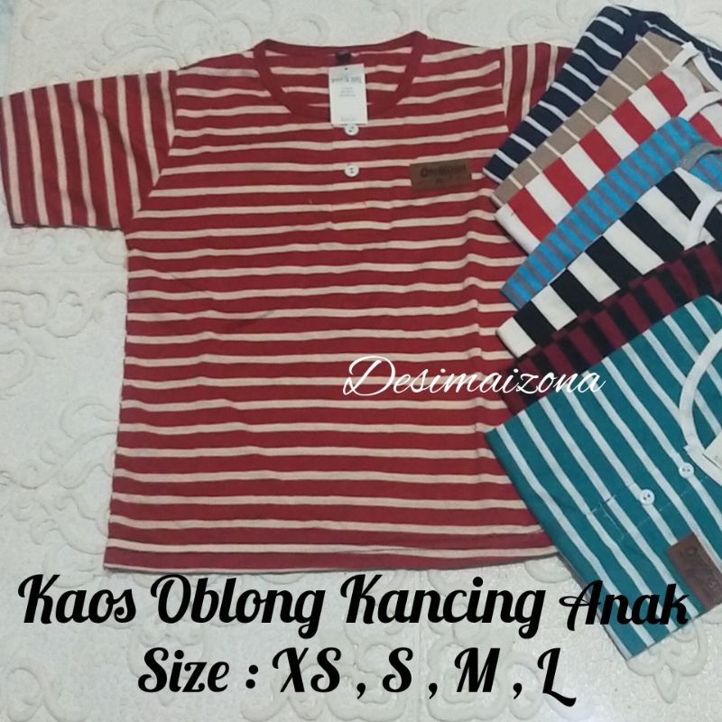 ATASAN KAOS SALUR OBLONG,PAKE KANCING,SIZE:XS,S,M,L//ESTIMASI USIaa:1-56TAHUN