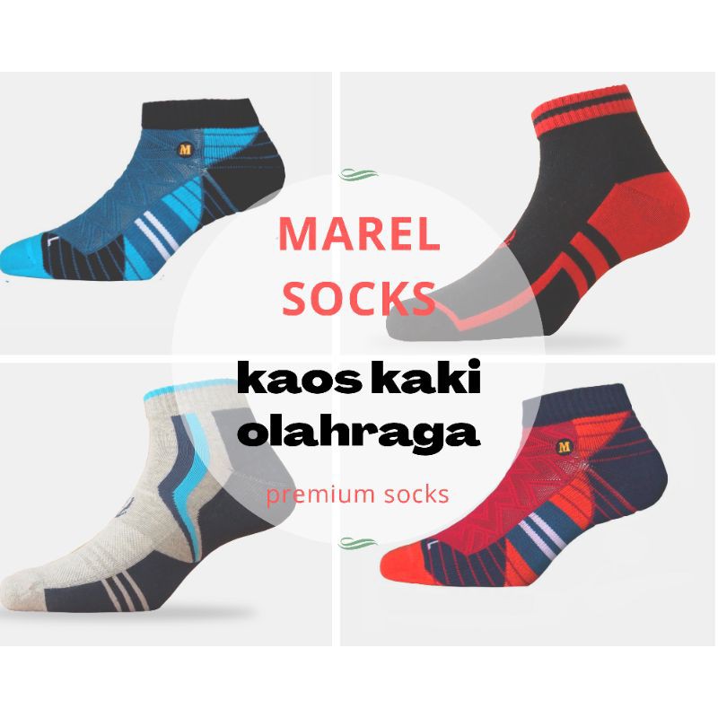 Marel Socks - Kaos Kaki Olahraga Pria - Ankle Sport Sock - Premium Quality