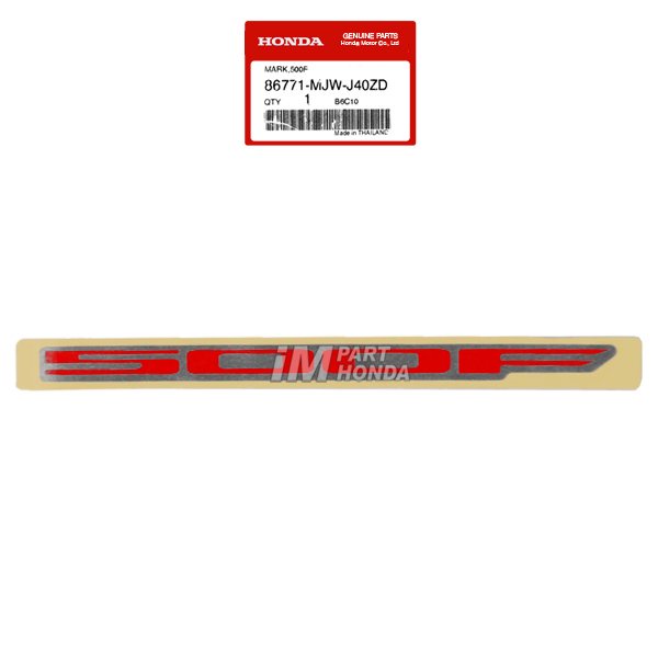 SALE 86771-MJW-J40ZD Stiker Mark 500F CB 500 F Merah Silver ORIGINAL