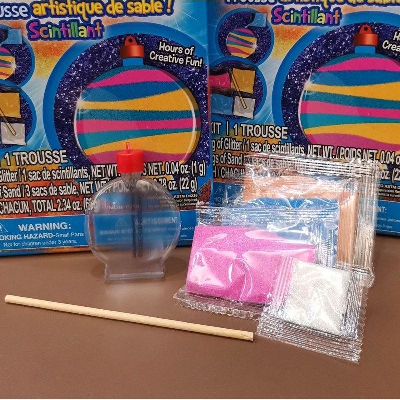 diy glow in the dark / glittery sand art kit prakarya anak botol pasir