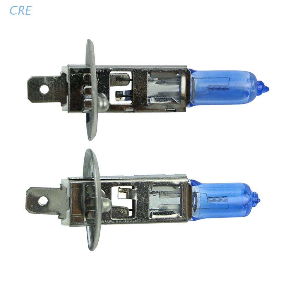 Cre 2pcs Lampu Xenon Halogen H1 6000K 55W 12V Warna Putih Untuk Headlight Mobil