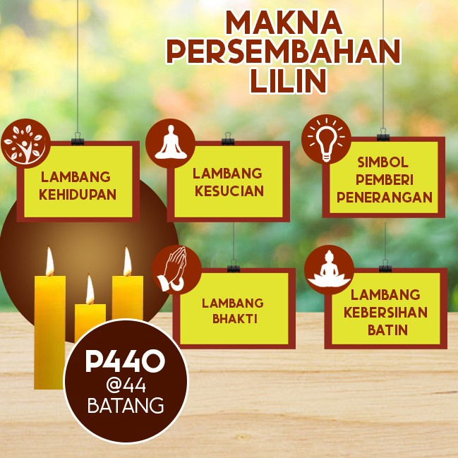 Lilin Batang Sembahyang Sukhavati P440 Kuning