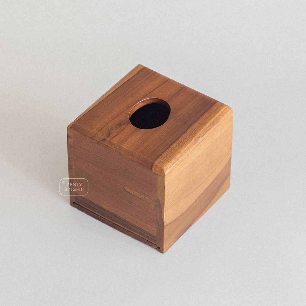 Tempat Tisu Kayu Jati Finishing | Tempat Tisu Persegi | Tempat Tisu Hotel