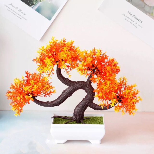 AM350 Bunga plastik / Pajangan bunga Artifisial / modif 4 bola  Vas Petak-4