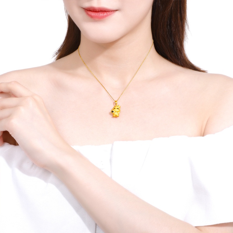 [Ready Stock]Fashion Gold-Plated Angel Magic Girl Pendant Necklace