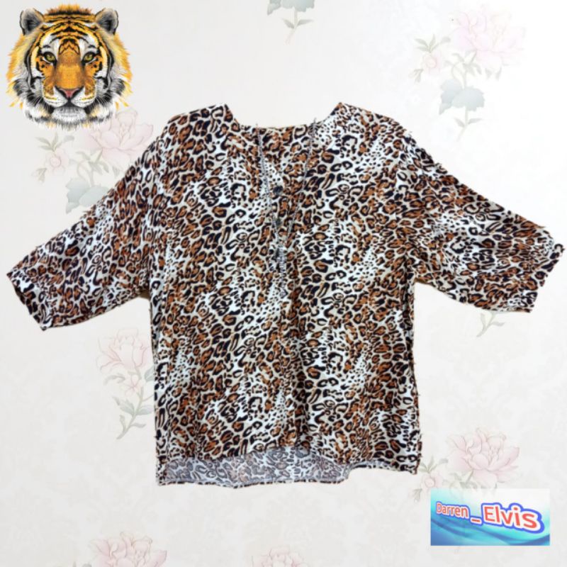 Atasan / Blouse / Wanita / Cewek / Motif Macan