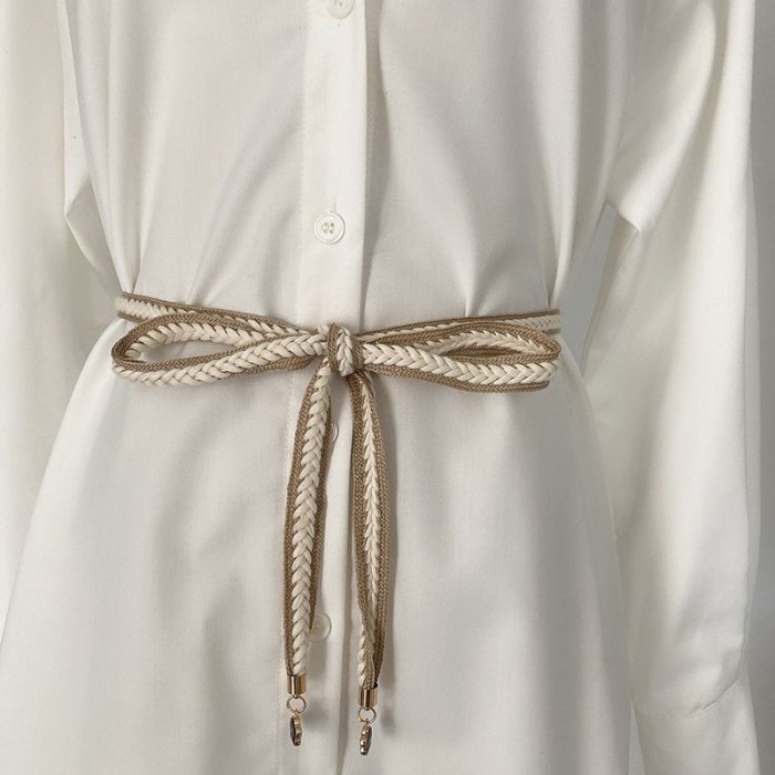 Ikat Pinggang Wanita Resleting Kain Remaja Mutiara Original Vintage Q9U1 Adjustable Murah Fashion Es