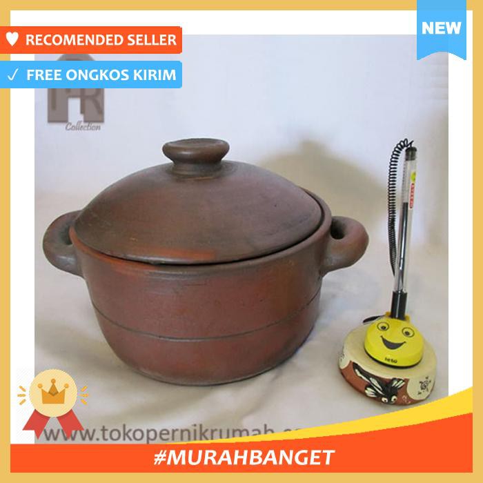Panci - Panci Gerabah Natural Byt. - L - Peralatan Masak