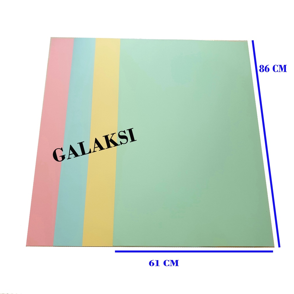 KARTON PLANO KARTON MANILA PINDO WARNA MUDA 61X86 CM