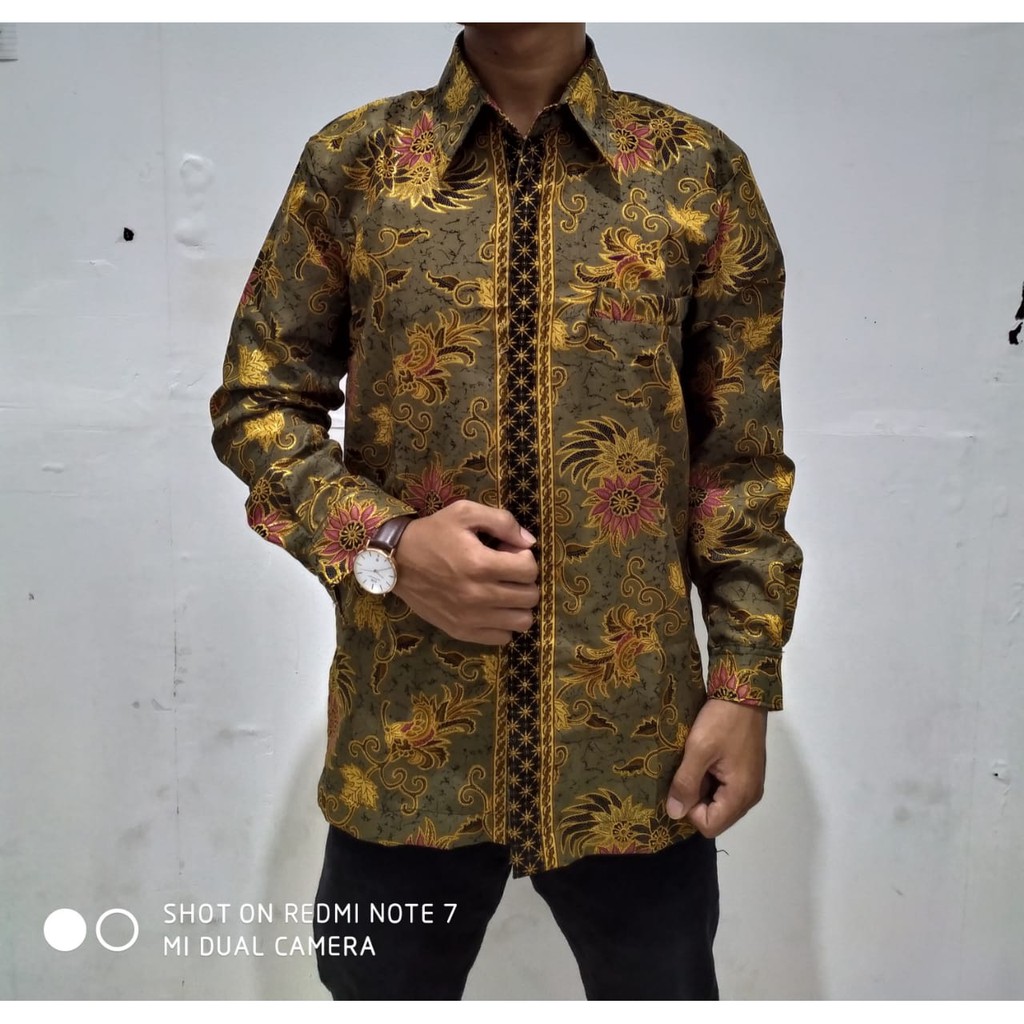 SB Collection Atasan Kemeja Ciko Lengan Panjang Batik Pria