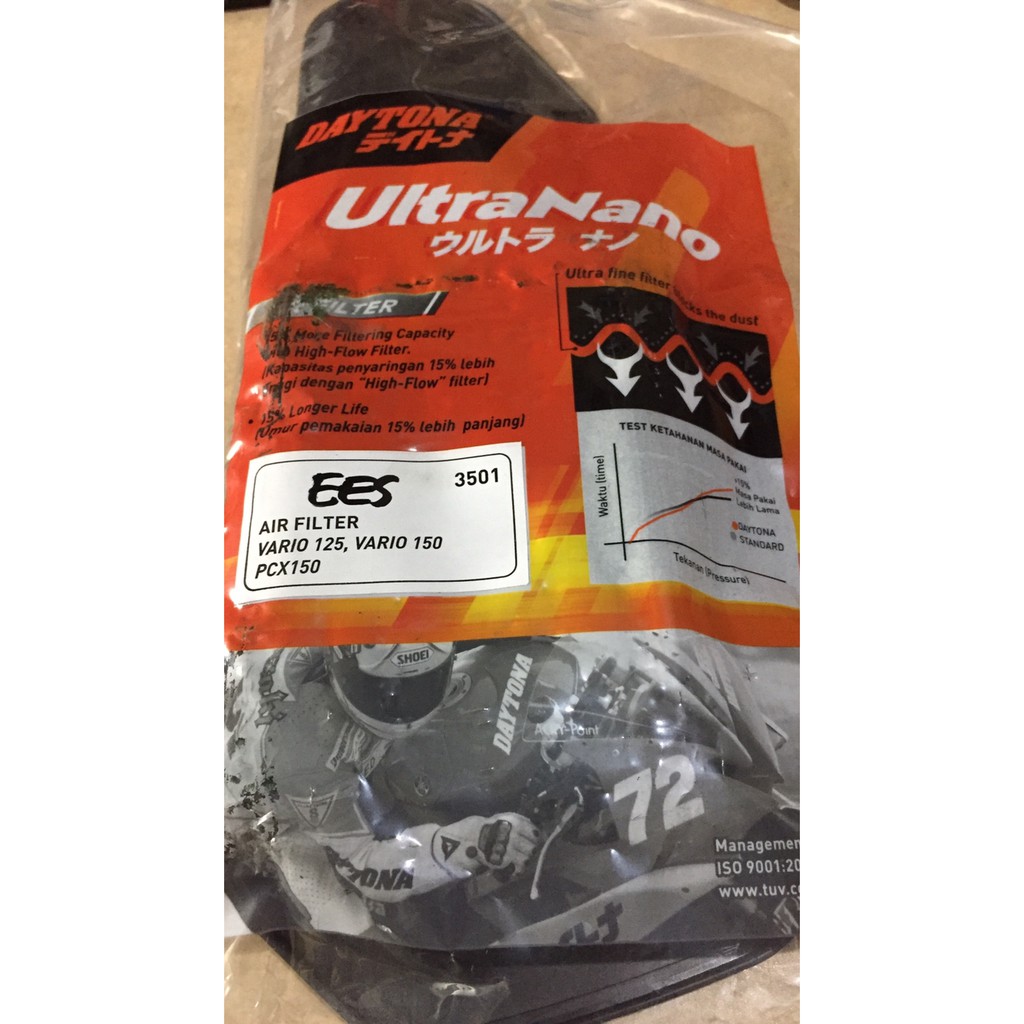 FILTER UDARA HONDA VARIO TECHNO 125 / 150 MERK DAYTONA RACING