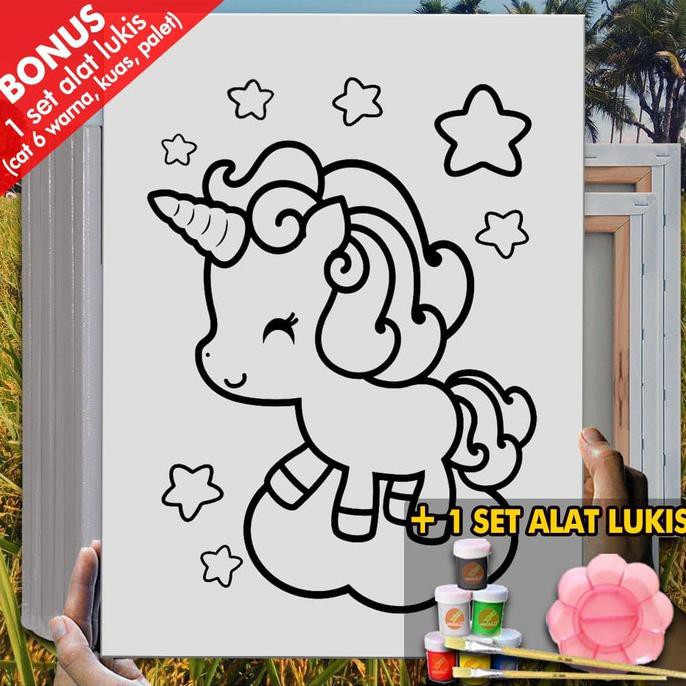 

Populer] Kanvas Lukis Anak Baby Unicorn Cloud Canvas Coloring Mewarnai Mel1202