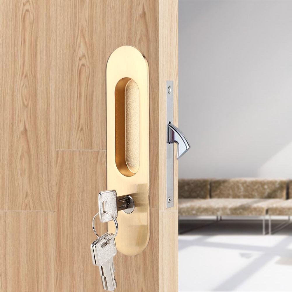 Sliding Door Lock Handle Anti Theft W Keys For Barn Wood Furniture Hardware Shopee Indonesia