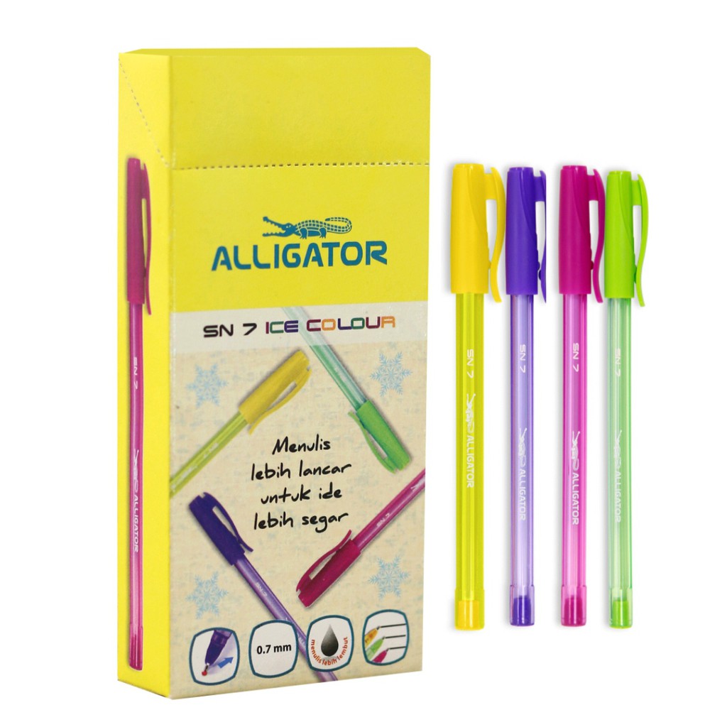 

Alligator Ballpen SN7 Ice Black Ink/Pen/Pulpen Tinta Hitam