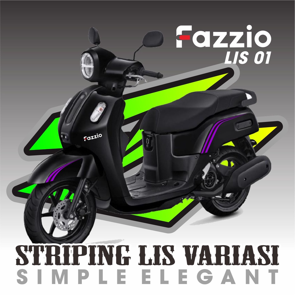 STRIPING MOTOR LIS SIMPLE FAZZIO - YAMAHA FAZZIO LIS 01 08 LIS UNGU