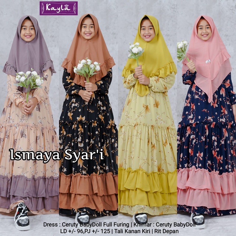 GAMIS ANAK CERUTY BABYDOLL ISMAYA SYARI BY KAYLA