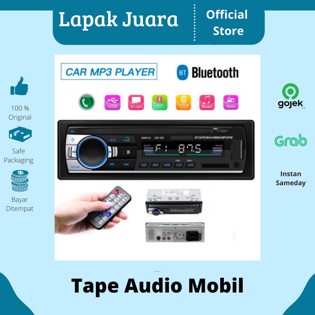 Audio Mobil | Tape Audio Mobil | Audio Mobil Murah | Audio Mobil Bluetooth | Taffware Tape Audio Mobil MP3 Player Bluetooth Wireless Receiver 12V - MP3-S211L