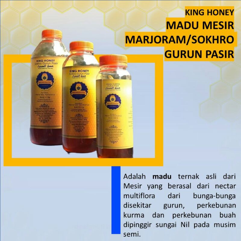 

KING HONEY MADU MESIR SOKHRO GURUN PASIR 1kg