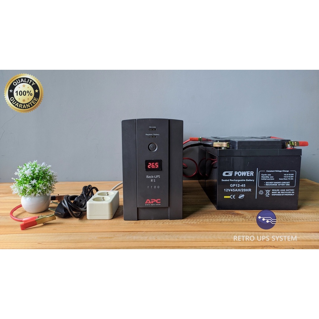 UPS Modif Modifikasi Aki Mobil APC Back UPS RS 1100VA 660Watt 24Volt