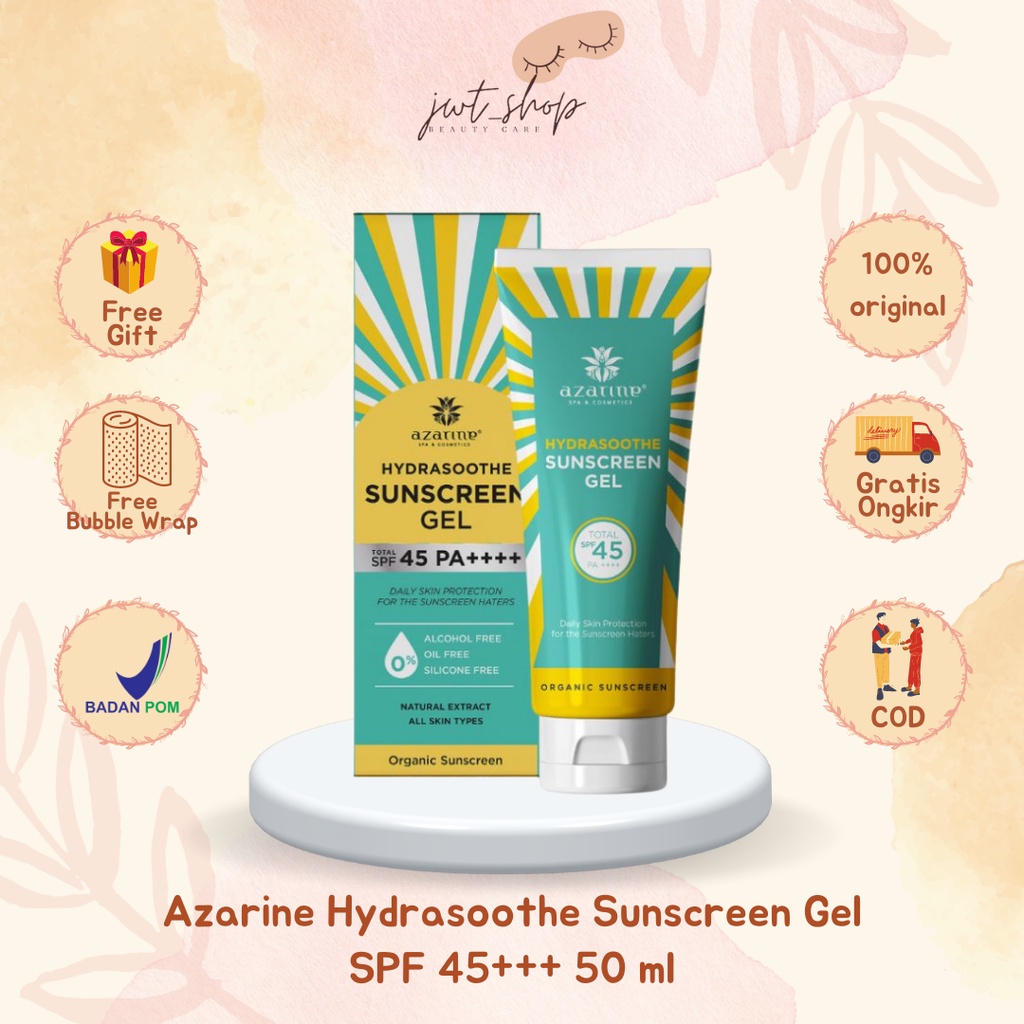 Azarine Hydrasoothe Sunscreen Gel SPF 45 PA++++ Tabir Surya