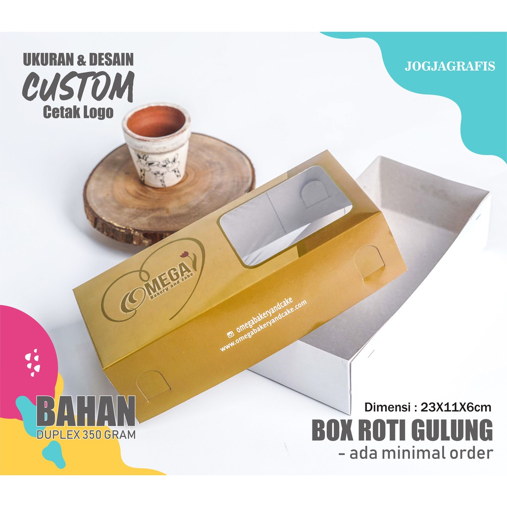 

Box Roti Gulung Duplex Full colour Laminasi