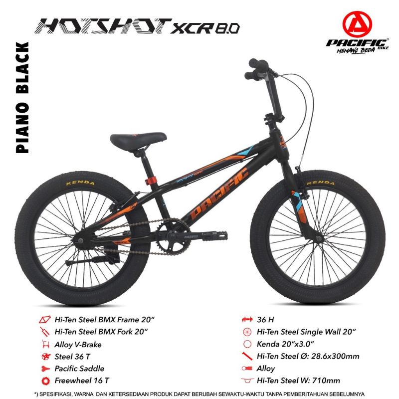 [EKA JAAYA SEPEDA] SEPEDA BMX 20 INCH PACIFIC HOTSHOT XCR 8.0 BAN JUMBO 3.0 ASLI ORIGINAL SURABAYA