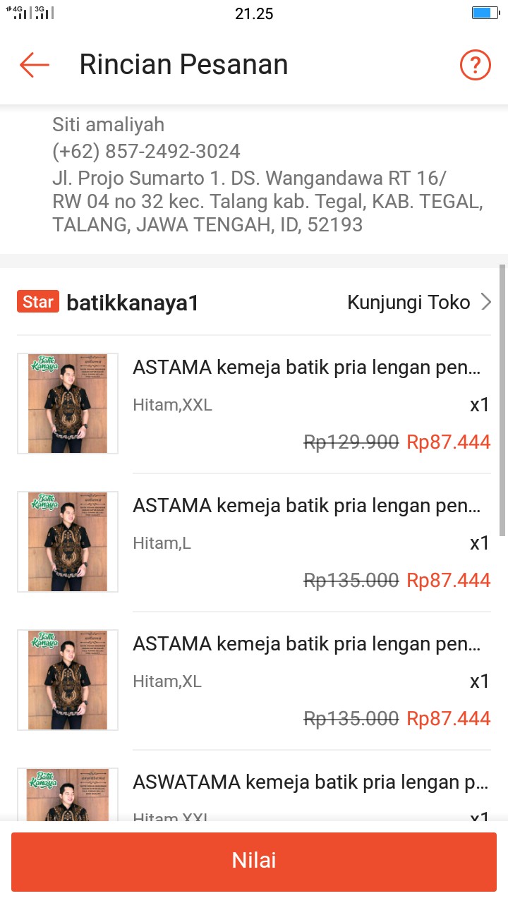 Aswatama Kemeja Batik Pria Lengan Panjang Full Furing Bahan Katun Sragenan By Kanaya