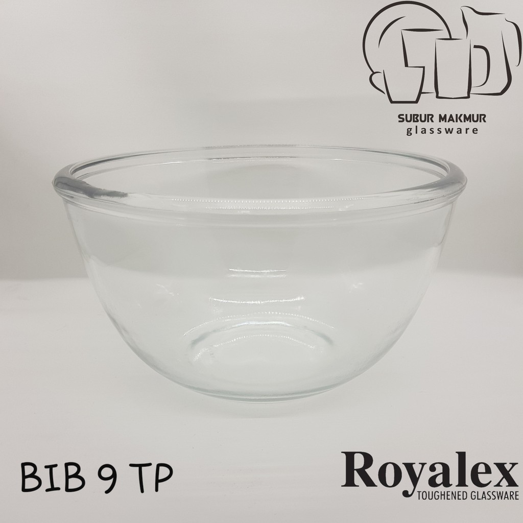 [1 Pcs] Mixing Bowl Tampered Royalex 9 " (BIB 9 BTP) . Mangkok Kaca Besar