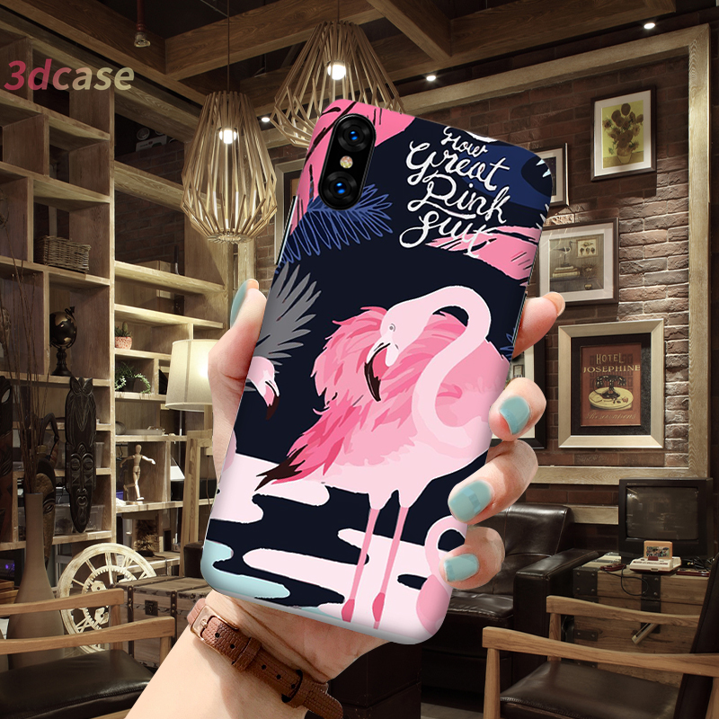 Compatible For iPhone 7 6 6S 8 Plus X 11 XS 6Plus 6SPlus 7Plus 8Plus SE 2020 Fashion Flamingo Hard Case Cover