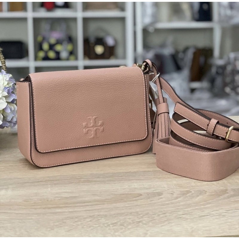 TB thea web flap crossbody pink