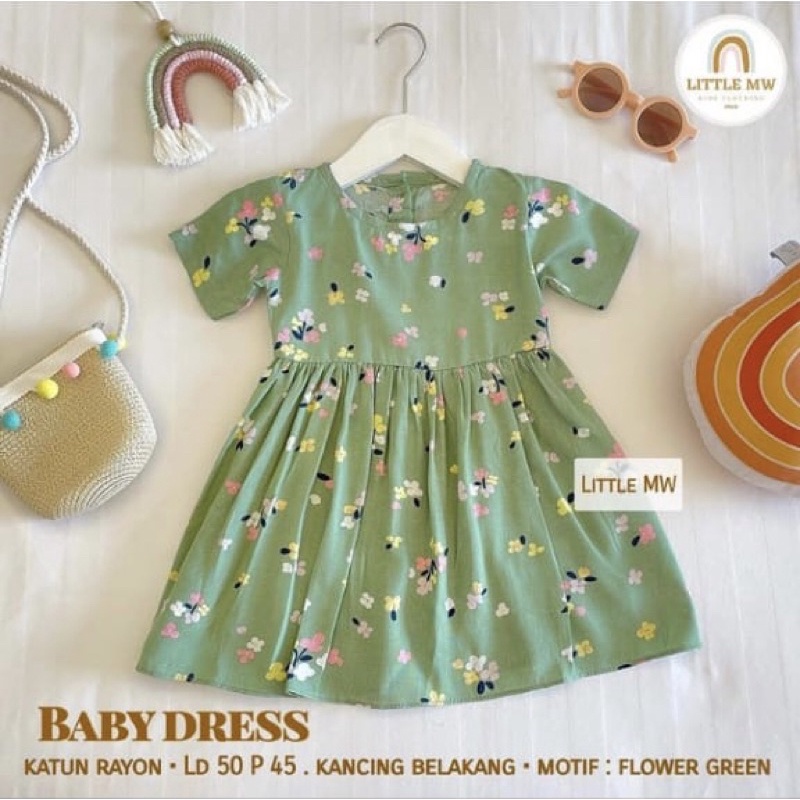 BABY DRESS RAYON / BAJU BAYI LUCU MOTIF 50rb 5pcs