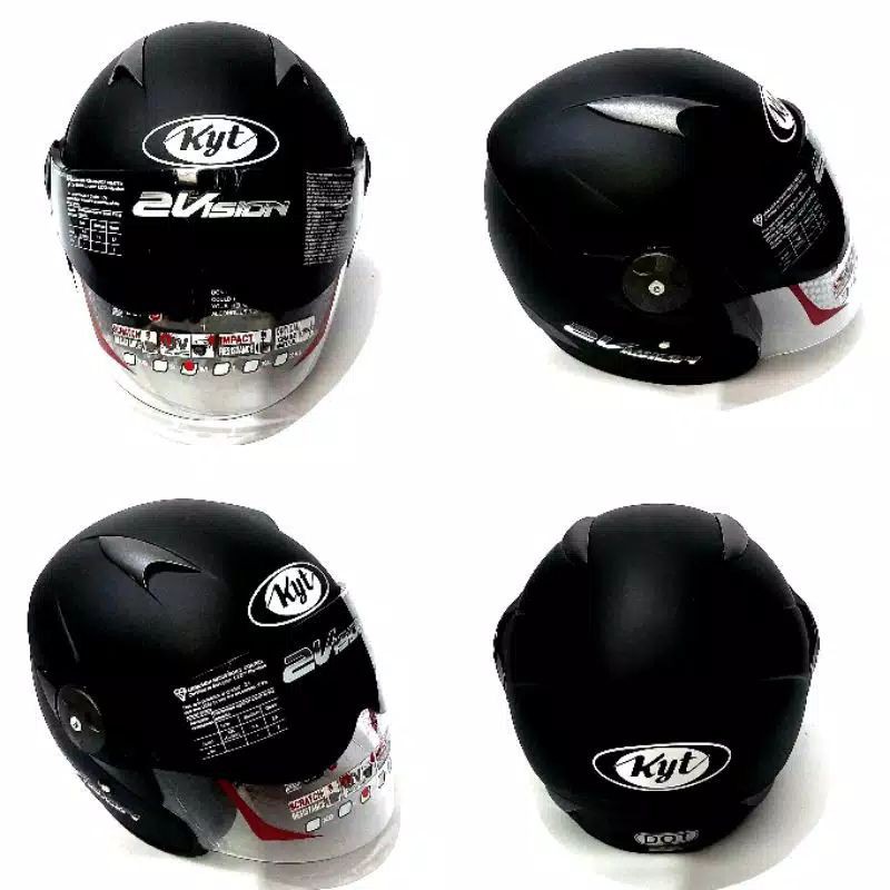 Helm kyt 2 vision hitam doff