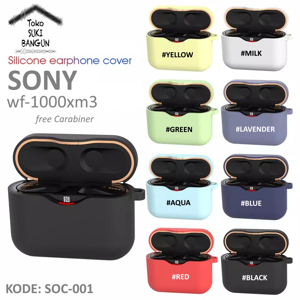 Casing SONY wf-1000xm3 Case Silicone Rubber Soft PLAIN Pouch SOC-001