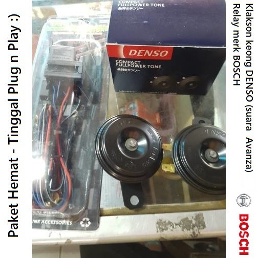 Jual Klakson Disc Denso Original Plus Set Relay BOSCH Suara Avanza (PAKET HEMAT) Indonesia