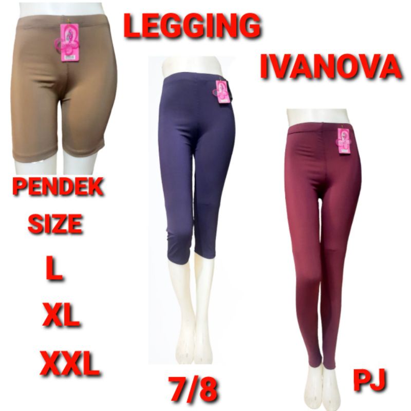 DALEMAN / LEGGING WANITA IVANOVA BAHAN SPANDEK LICIN PREMIUM