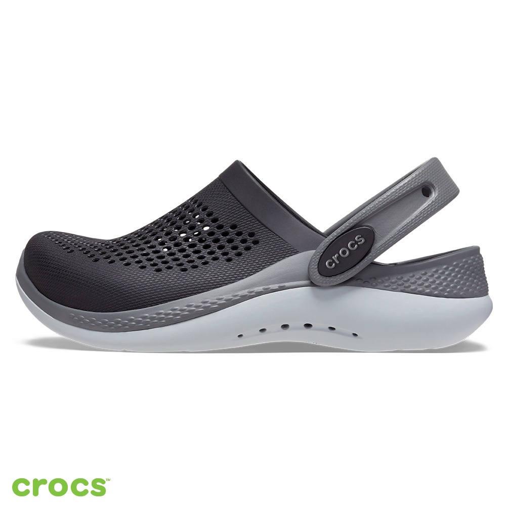 Crocs / Sandal Crocs / Crocs Literide 360  / Sandal Pria / Sandal Wanita / Sandal Karet / Sandal Anti Air - Black White 0DD