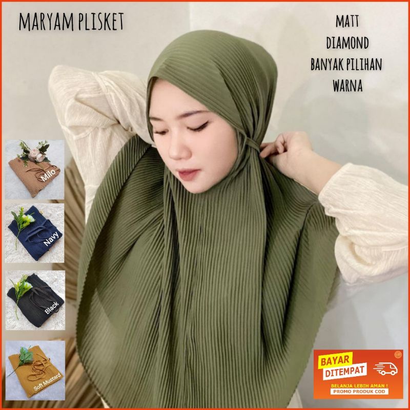 hijab maryam plisket diamond