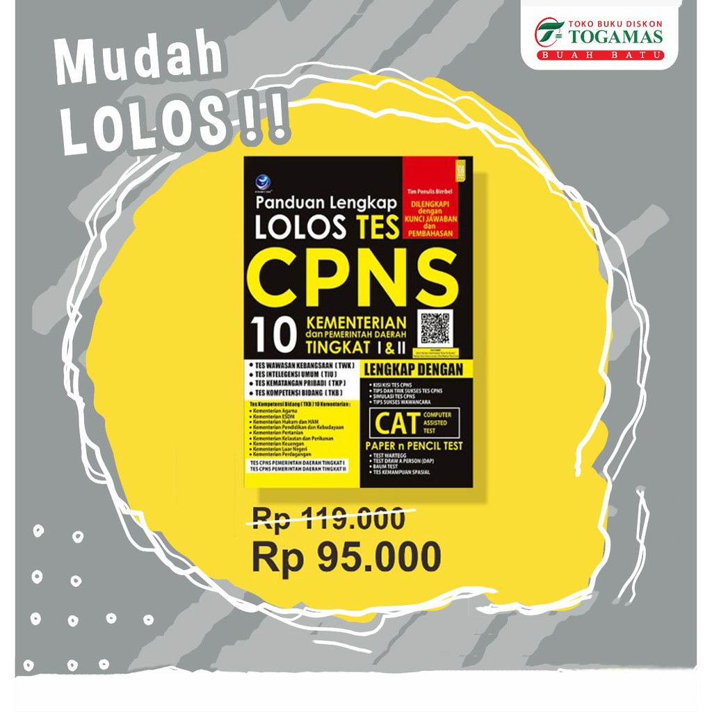 PANDUAN LENGKAP LOLOS TES CPNS LENGKAP - PENERBIT ANDI - ORI