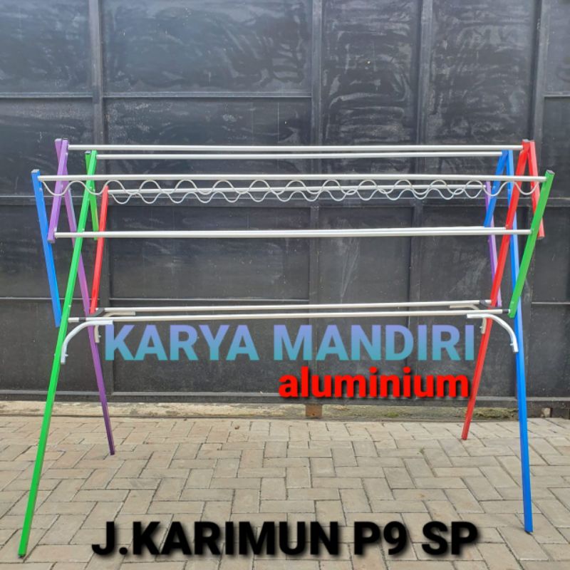 PROMO - Jemuran Baju / Pakaian / Handuk Aluminium Warna - 180 CM / 1,8 Meter / 1,8 M / Rainbow