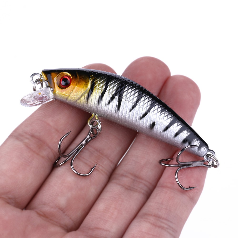 HENGJIA 8Pcs 7cm/8.1g Umpan Pancing Minnow untuk Memancing Ikan fishing lure bass tackle