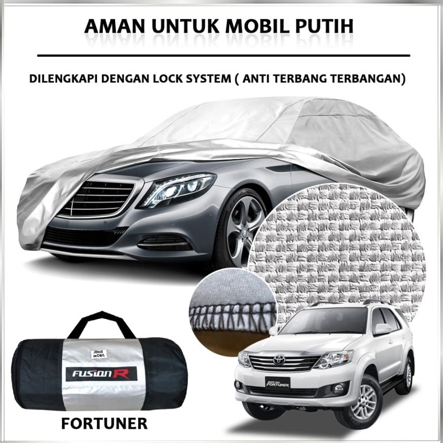 Cover Mobil Putih FORTUNER Waterproof / Sarung Mobil Putih FORTUNER