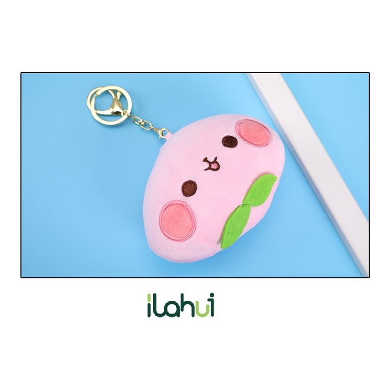 ILAHUI Keychain/Gantungan Kunci/Pink Peach Keychain/Trend Jewelry