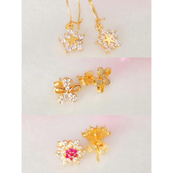 Anting Tusuk Xuping Lapis Emas Anting Tusuk Emas