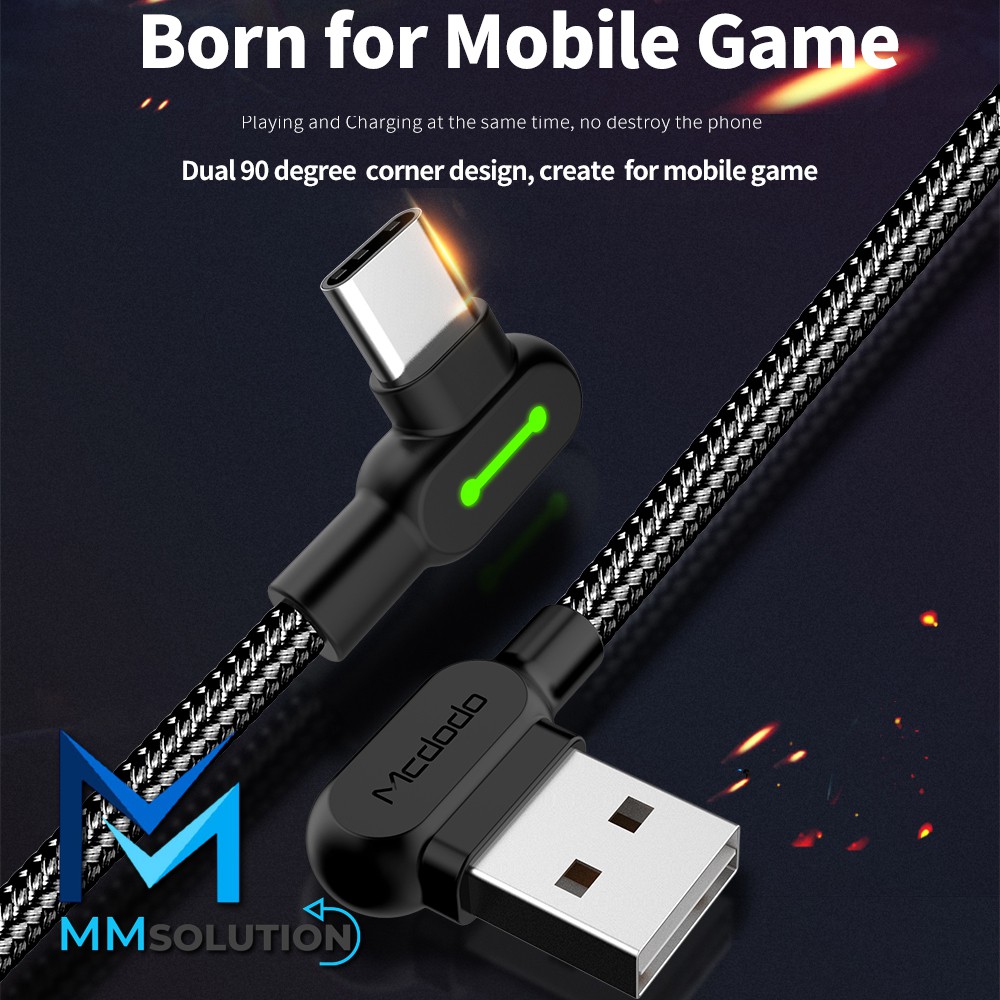 MCDODO Kabel data / Cable data for Gaming Type C - 90 Degree - 1.2M ORIGINAL