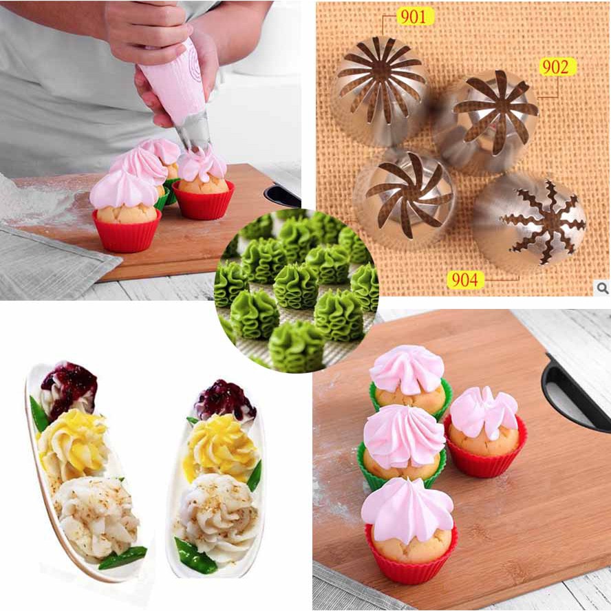 Spuit bintang jumbo 901 902 903 904 hiasan cupcake spuit mawar besar sagu keju sus semprit bunga