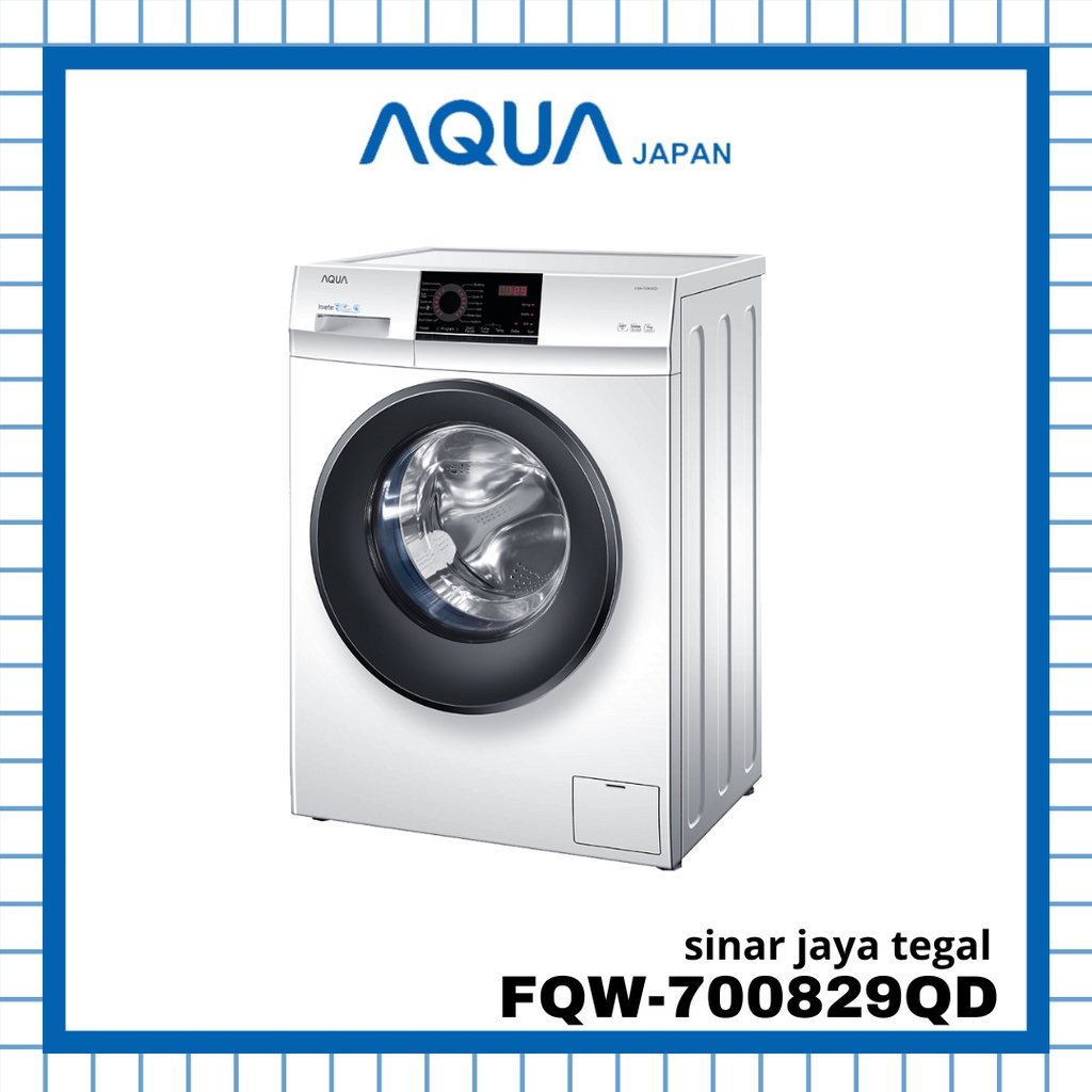 MESIN CUCI AQUA FQW-700829QD FRONT LOADING 7 KG