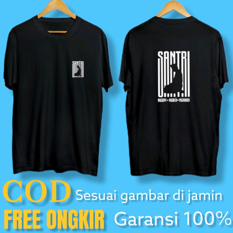 Baju Kaos Dakwah Pria Distro Islami Pria Santri Salafy Islam Hitam kata keren Pria ngaji combed 30s